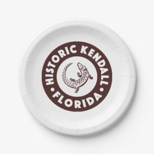 Assiettes En Carton Kendall Floride Cercle - Brun