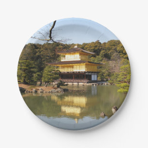 Assiettes En Carton Kinkaku-ji 金 閣 Temple 寺 du Pavillon d'Or