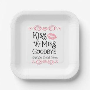 Assiettes En Carton Kiss The Miss Goodbye Fête des mariées