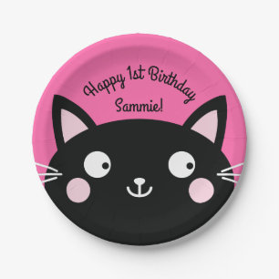 Assiettes En Carton Kitty Chat Anniversaire de enfant mignonne