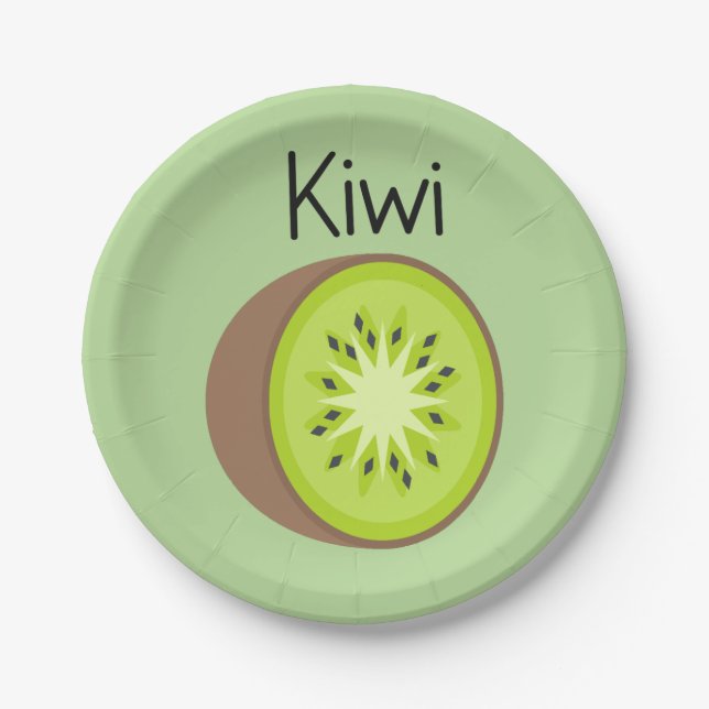 Assiettes En Carton Kiwi (Devant)