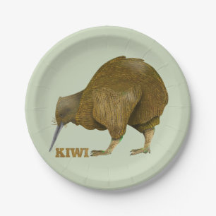 Assiettes En Carton Kiwi N.Z. Bird