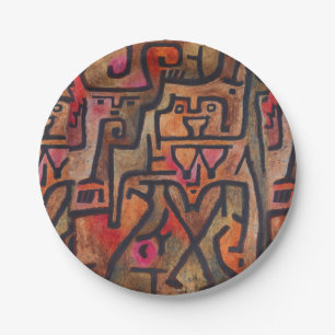 Assiettes En Carton Klee Expressionniste Forêt Abstraite Art Moderne