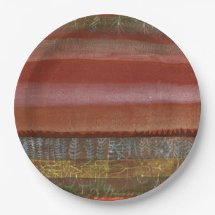 Assiettes En Carton Klee - Paysage plat, art abstrait