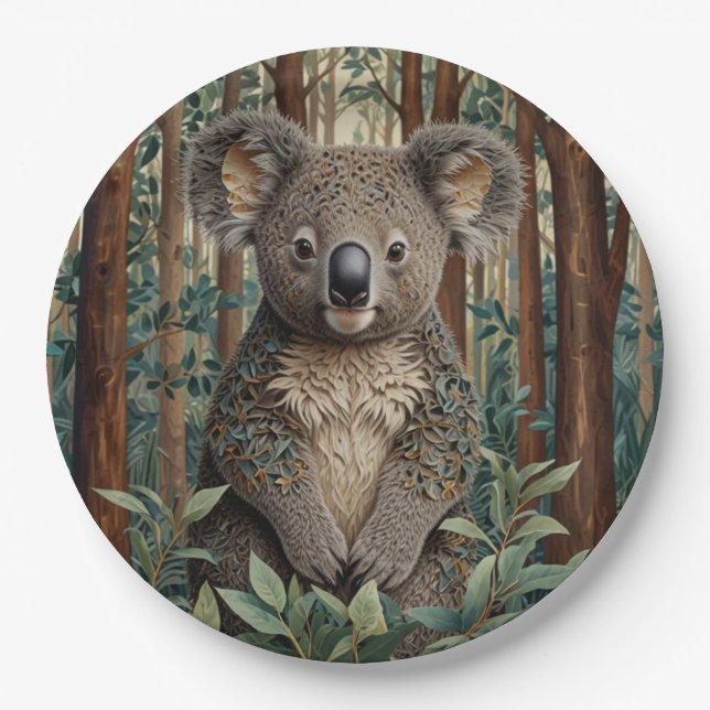 Assiettes En Carton Koala Bear (Devant)