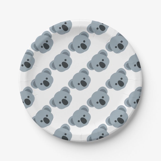 Assiettes En Carton Koala emoji (Devant)