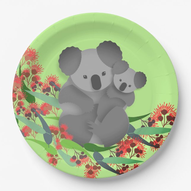 Assiettes En Carton Koala et Joey (Devant)