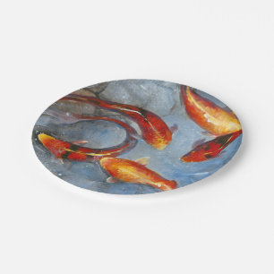 Assiettes En Carton Koi gracieux I