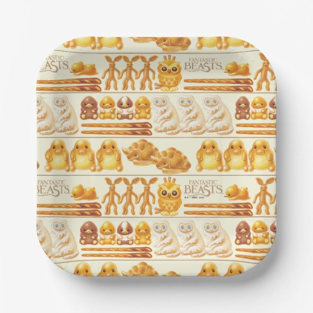 Assiettes En Carton Kowalski Bakery Rows of Traitements Motif (Recto)