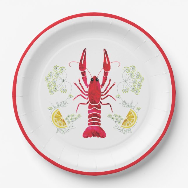 Assiettes En Carton Kräftskiva /Crawfish Boil /Swedish Crayfish Party (Devant)