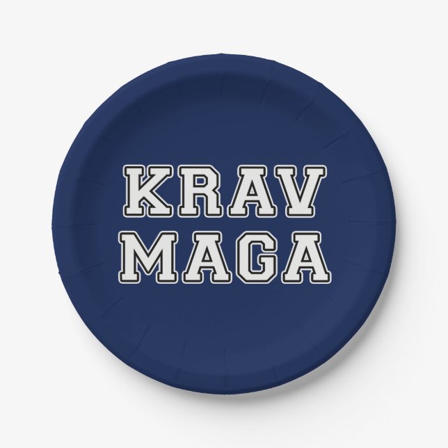 Assiettes En Carton Krav Maga (Devant)
