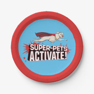 Assiettes En Carton Krypto : Super-Animaux Activez !