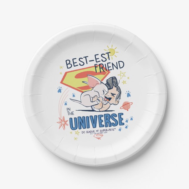 Assiettes En Carton Krypto & Superman : Le meilleur ami de l'univers (Devant)