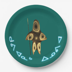 Assiettes En Carton Kuvianak Innovia - Chasseur inuit fragile
