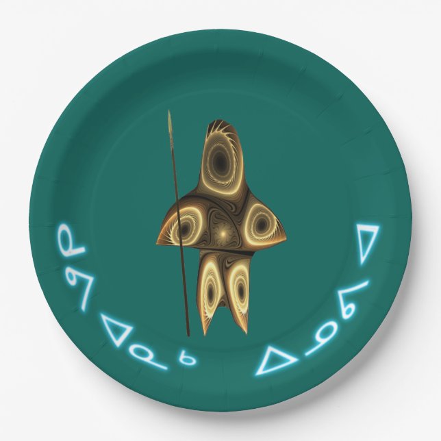 Assiettes En Carton Kuvianak Innovia - Chasseur inuit fragile (Devant)
