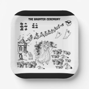 Assiettes En Carton La cérémonie hantée -