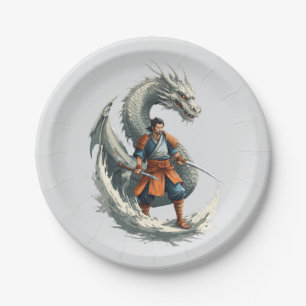 Assiettes En Carton La colère du dragon : Les éveils du Samurai / Art