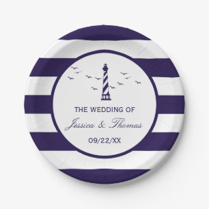 Assiettes En Carton La collection de Mariages du phare nautique