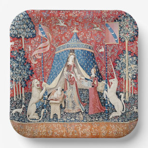 Assiettes En Carton La dame et la licorne 1500 Paris Tapestry