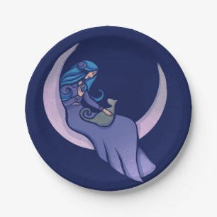 Assiettes En Carton La déesse de la lune païenne MoonChild
