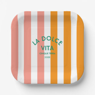 Assiettes En Carton La Dolce Vita Cinque Terra Cabana