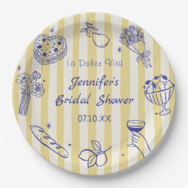 Assiettes En Carton La Dolce Vita Italian Lemon Bridal Shower
