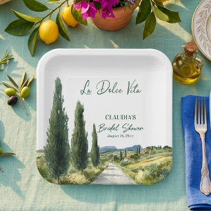 Assiettes En Carton La Dolce Vita Vue Italienne Baby Shower
