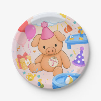 Assiettes En Carton La fête dans un livre de contes de Hamhock Rose Sp