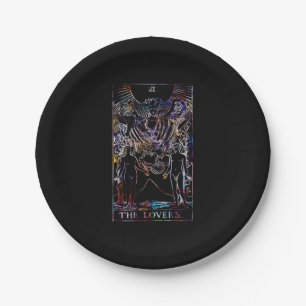 Assiettes En Carton La fête de la carte Tarot Lovers