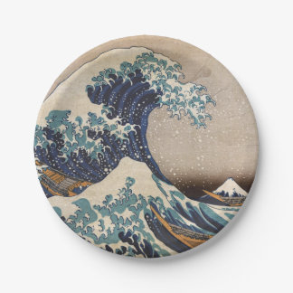 Assiettes En Carton La Grande Vague au large de Kanagawa