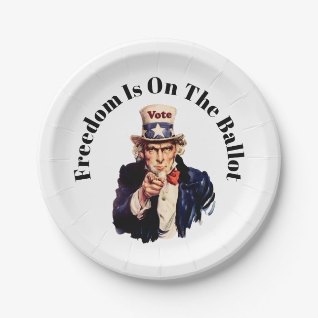 Assiettes En Carton La Liberté Est Au Vote En 2026 (Devant)