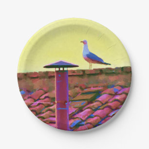 Assiettes En Carton La mouette à l'après-midi de Conclave