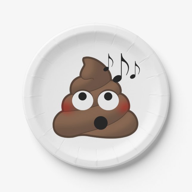 Assiettes En Carton La musique note la dunette Emoji (Devant)