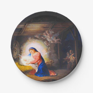 Assiettes En Carton La Nativité du Christ