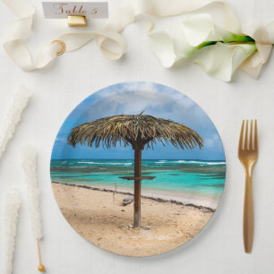 Assiettes En Carton La plage de l'Anse des Rochers