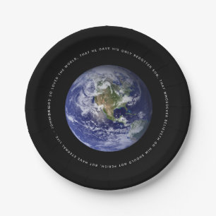 Assiettes En Carton La planète Terre dans l'espace - Christian John 3: