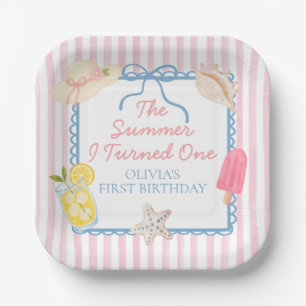 Assiettes En Carton La plaque en carton pour le premier anniversaire l
