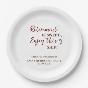 Assiettes En Carton La Retraite Est Douce Profite De Cette Retraite Ch