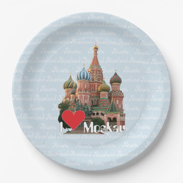 Assiettes En Carton La Russie - Russia plaque de Moscou (Devant)