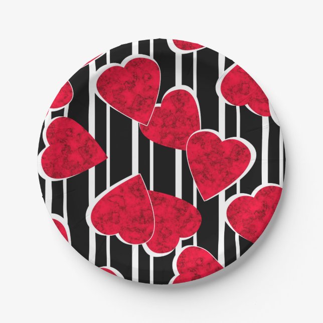 Assiettes En Carton la Saint-Valentin (Devant)