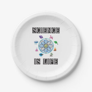 Assiettes En Carton La science est la vie