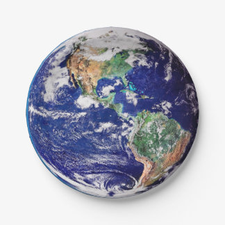 Assiettes En Carton La terre de planète