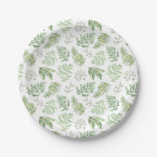 Assiettes En Carton La verdure de forêt modèlent