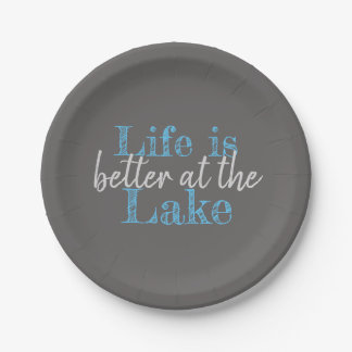 Assiettes En Carton LA VIE nautique EST MEILLEURE AU LAC |