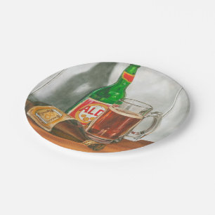 Assiettes En Carton La vie toujours avec de la bière par Jennifer