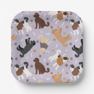 Assiettes En Carton Labradoodle / Os et pattes Goldendoodle