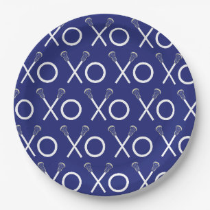 Assiettes En Carton Lacrosse Team Blue