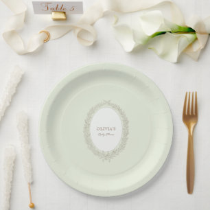 Assiettes En Carton Laduree French Caffee Patisserie Baby shower Vert