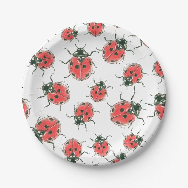 Assiettes En Carton Ladybugs (Devant)