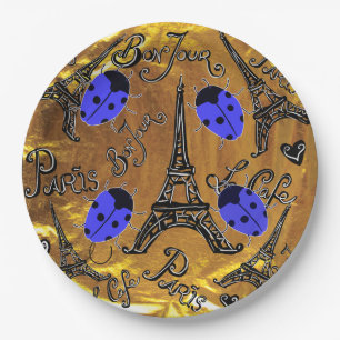 ASSIETTES EN CARTON LADYBUGS DE PARIS